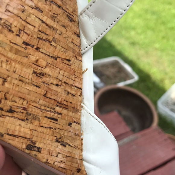 Nine West Cork Wedge White 8 1/2 - Picture 7 of 9